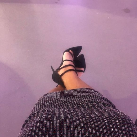 Aldo Black Strapped Heels - Picture 6 of 6